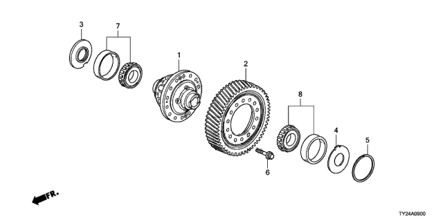 2017 Acura RLX AT Differential Diagram