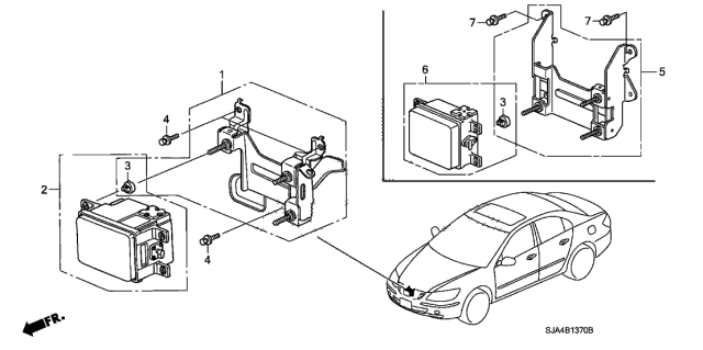 2011 Acura RL 4 Door RL-ADV KA 6AT Radar Diagram