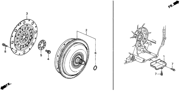 1998 Acura CL Plate,Drive Diagram for 26251-P8C-000