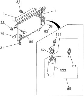 1996 Acura SLX Plate, Condenser (Lower) Diagram for 8-97049-257-0