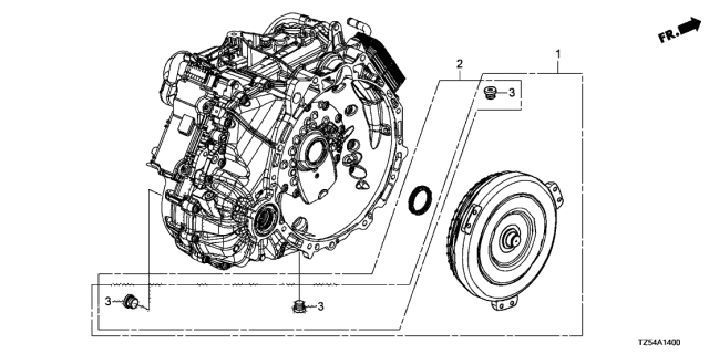 2017 Acura MDX AT Torque Converter Diagram