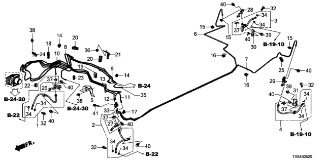 2013 Acura ILX Hybrid Brake Lines Diagram