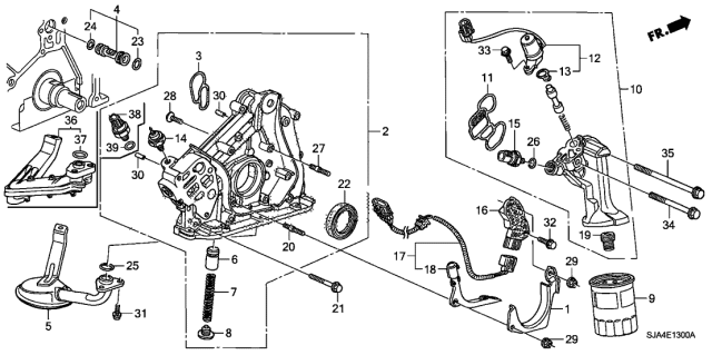 2005 Acura RL Oil Pump Diagram