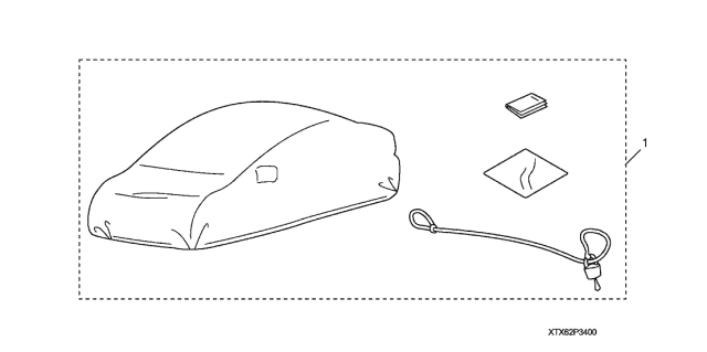 2021 Acura ILX 4 Door 24BASE KA DCT Car Cover Diagram