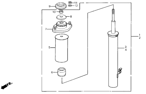 1989 Acura Integra Washer, Shock Absorber Mount (Showa) Diagram for 51923-SB2-004