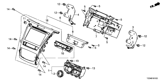 2018 Acura TLX Audio Unit Diagram