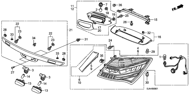 2009 Acura RL Bolt, Special (5X26) Diagram for 74893-SJA-A12