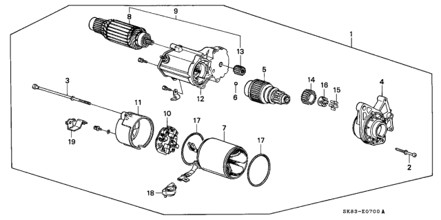 1990 Acura Integra Plate, Brush Holder Diagram for 31208-PC2-661