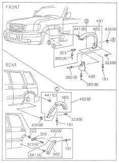 1998 Acura SLX Clip Diagram for 8-97135-071-0