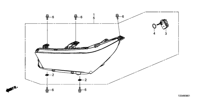 2020 Acura MDX Headlight Diagram