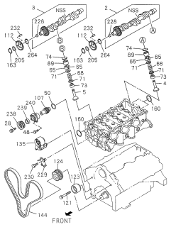 1999 Acura SLX Pulley, Timing Diagram for 8-97136-343-0