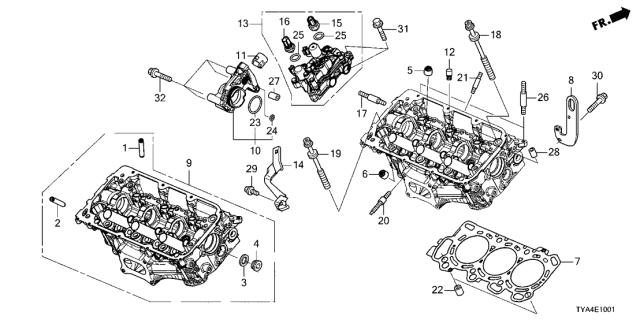 2022 Acura MDX 5 Door TECH KA XAT Rear Cylinder Head Diagram