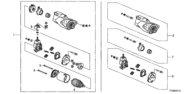 2018 Acura RLX Starter Motor (Mitsuba) Diagram