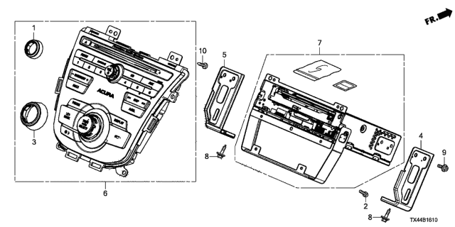 2015 Acura RDX Audio Unit Assembly, Base (Clarion) Diagram for 39171-TX4-A01