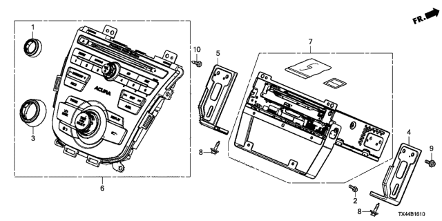 2018 Acura RDX 5 Door BASE (2WD) KA 6AT Audio Unit Diagram