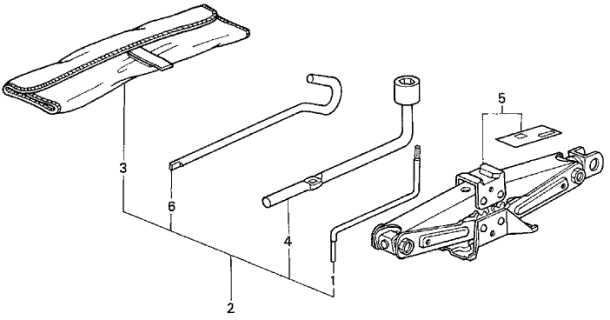 1997 Acura CL Tools - Jack Diagram