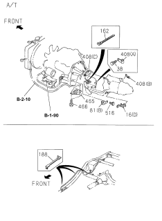 1998 Acura SLX 4 Door 4LS (PREMIUM) KA 4AT Wire Harness Clips - Bolts Diagram 2