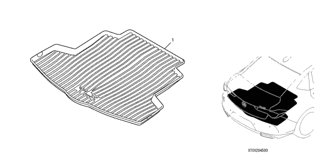 2021 Acura TLX Trunk Tray Diagram