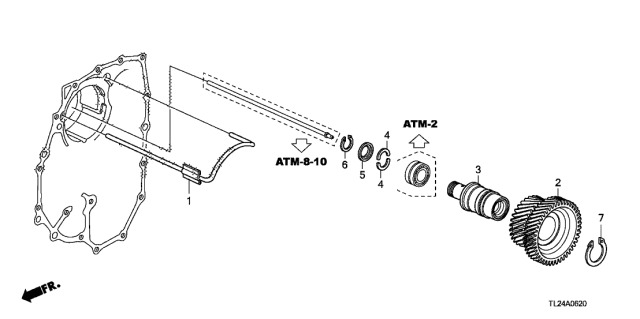 2009 Acura TSX 4 Door TSX (TECH) KA 5AT AT Idle Shaft Diagram