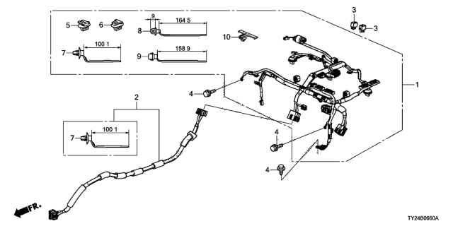 2014 Acura RLX 4 Door TECH (HYBRID) KA DCT IPU Harness Diagram