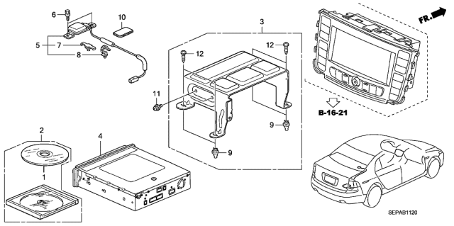 2008 Acura TL Navigation Unit (DVD) (Alpine) Diagram for 39546-SEP-A51