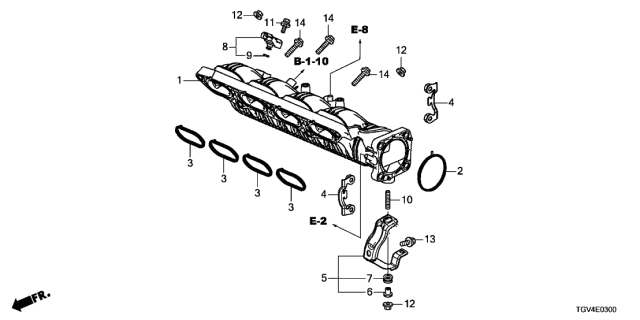 2021 Acura TLX 4 Door BASE KA XAT Intake Manifold Diagram