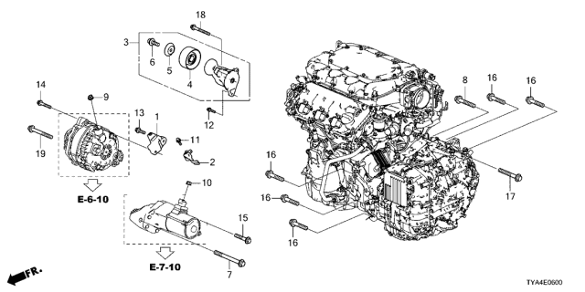 2022 Acura MDX Bolt, Flange (10X55) Diagram for 95701-10055-07