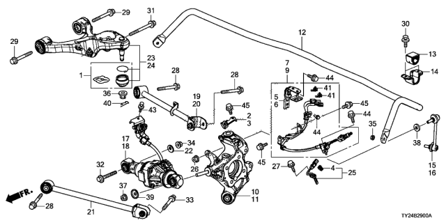 2019 Acura RLX Rear Arm (2WD) Diagram