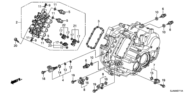 2012 Acura RL 4 Door RL-H KA 6AT AT Sensor - Solenoid - Secondary Body Diagram