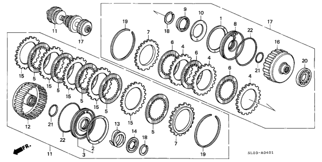 2001 Acura NSX 2 Door NSX-T KA 4AT AT Clutch Diagram 2
