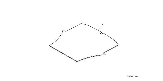 2019 Acura TLX 4 Door 24TC+A (L4 A-SPEC) KA DCT Carpet Trunk Mat Diagram