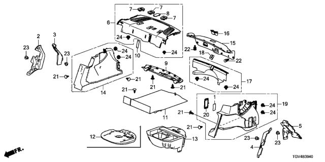 2021 Acura TLX Box Assembly , Tool Diagram for 84545-TGV-A00