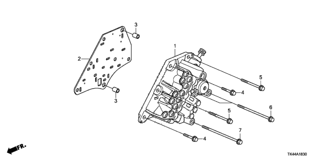 2012 Acura TL AT Manual Valve Body Diagram