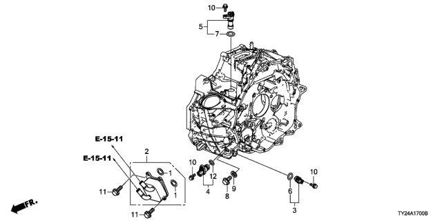 2014 Acura RLX 4 Door TECH (HYBRID) KA DCT AT ATF Warmer Diagram