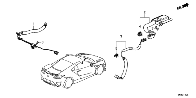 2018 Acura NSX 2 Door FIF KA DCT Gps Antenna - Rearview Camera Diagram
