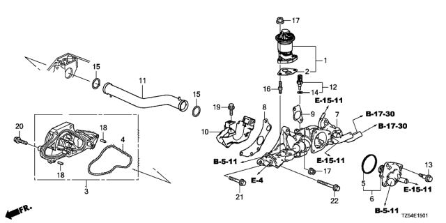 2020 Acura MDX Water Pump (3.5L) Diagram