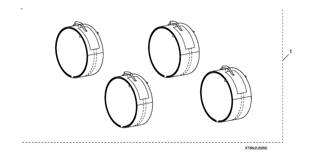 2021 Acura NSX 2 Door BASE KA DCT Tire Tote Set Diagram