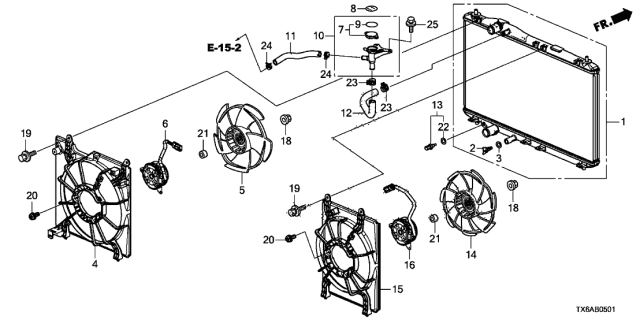 2021 Acura ILX Radiator Diagram