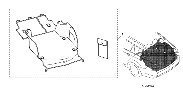 2012 Acura TSX 5 Door TECH KA 5AT Cargo Liner Diagram