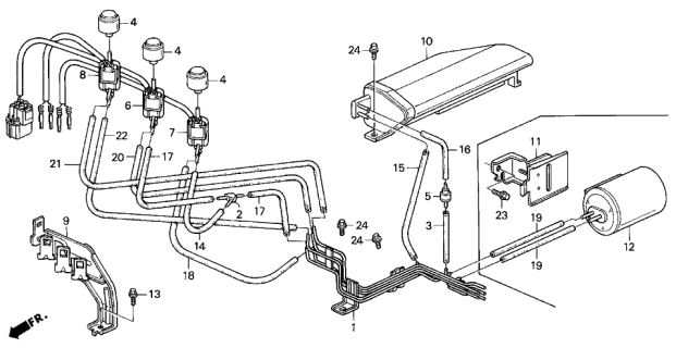 1993 Acura Legend 2 Door LS KA 6MT Control Device Diagram