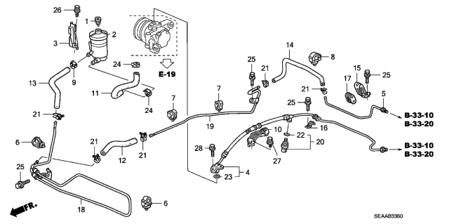 2008 Acura TSX Oil Tank Bracket Diagram for 53711-SDA-A90