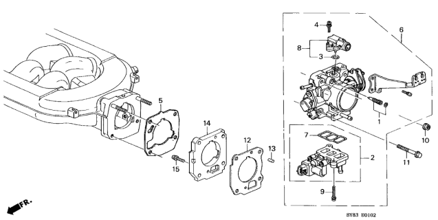 1997 Acura CL Throttle Body Diagram