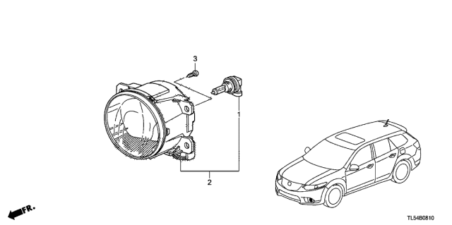 2013 Acura TSX 5 Door TSX KA 5AT Foglight Diagram