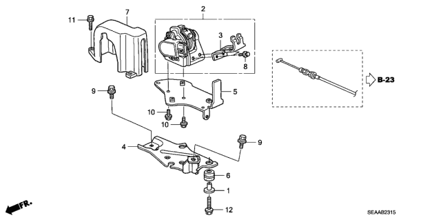 2008 Acura TSX 4 Door TSX KA 6MT Accelerator Sensor Diagram