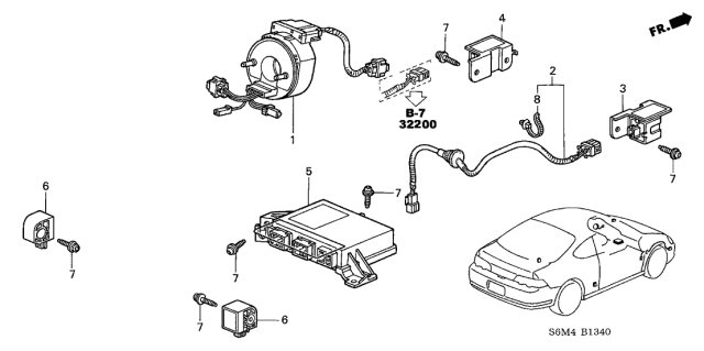 2004 Acura RSX SRS Unit Diagram