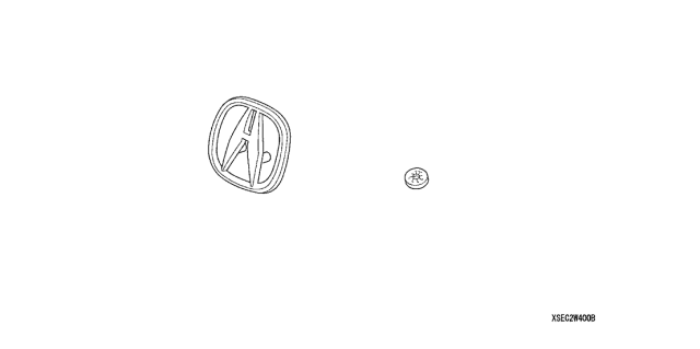 2006 Acura TSX Gold "A" Wheel Emblem Set Diagram