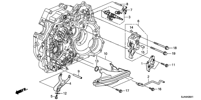 2011 Acura RL AT Shift Fork Diagram