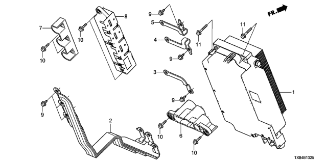 2014 Acura ILX Hybrid Busbar W, Output Diagram for 1B428-RW0-000