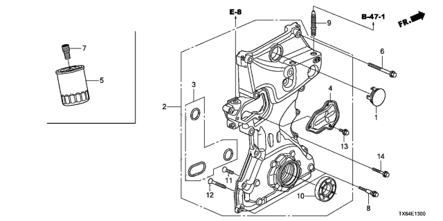 2014 Acura ILX Bolt, Stud (14X90) Diagram for 90041-RNA-A00