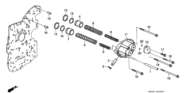 1999 Acura TL Body, Accumulator Diagram for 27861-P7X-000